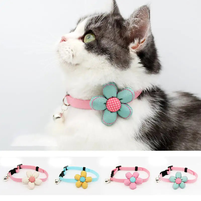 Fresh Flower Cat and Dog Bell Collar Accessories