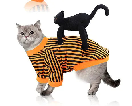 Halloween Black Skull Cat Costume Accessories